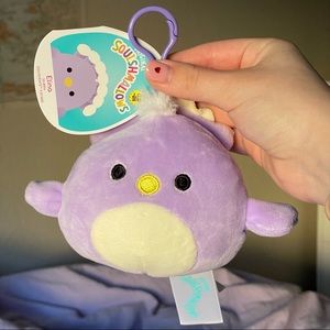 Squishmallows Elina the Peacock 3.5" Stuffed Plush Clip